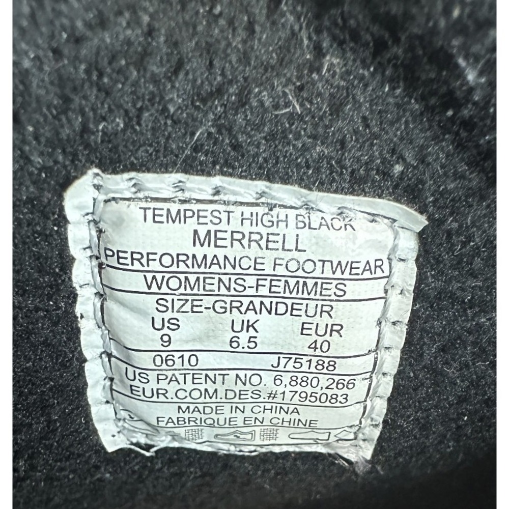 Merrell Tempest High Black Suede Button Boots Winter Warm Snow Women's Size 9 - Picture 7 of 12